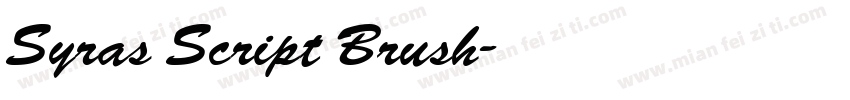 Syras Script Brush字体转换